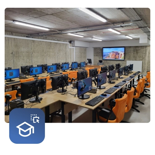 terminalowa pracownia komputerowa vcloudpoint - 24 stanowiska + monitor + meble